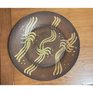 Kathy Graybill Primitive Folk Art Brown Plate Lancaster PA Dutch